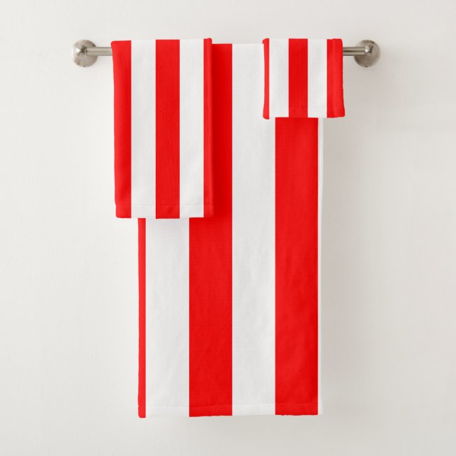 Red and White Cabana Stripes  (In situ)