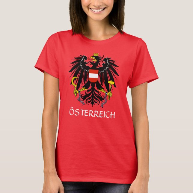 RED Austria Escudo de armas camiseta "Österreich" (Anverso)