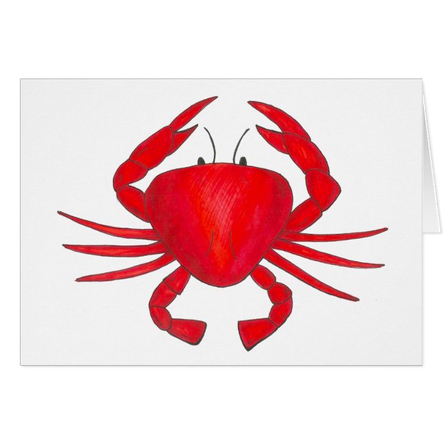 Red Baltimore Maryland Crab Beach Ocean (Anverso (Horizontal))