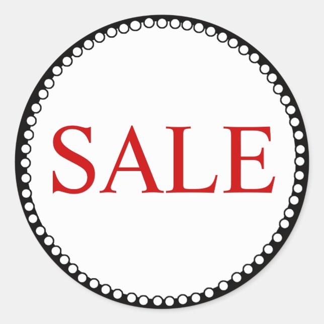 Red Black Sale Pegatina para empresas (Anverso)