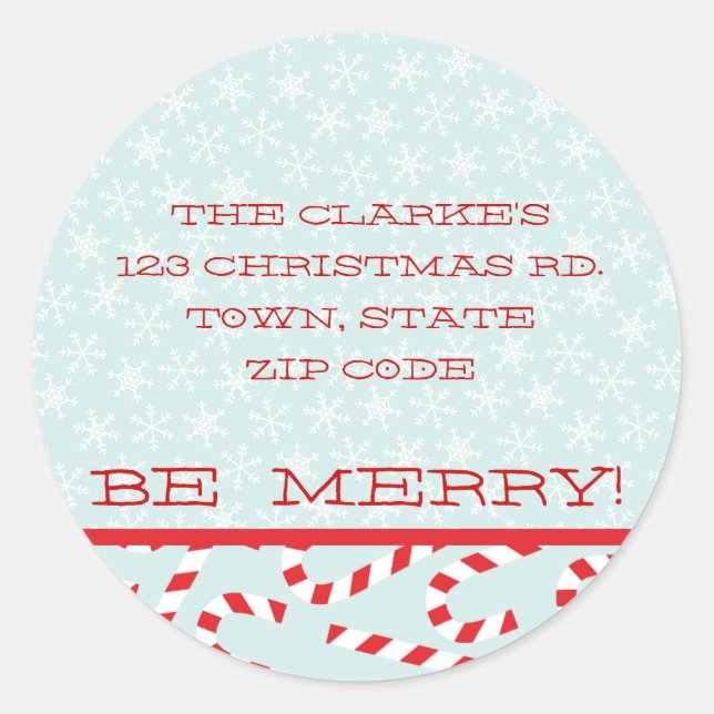 RED BLUE BE MERRY CHRISTMAS DIRIGENTES PEGATINAS (Anverso)