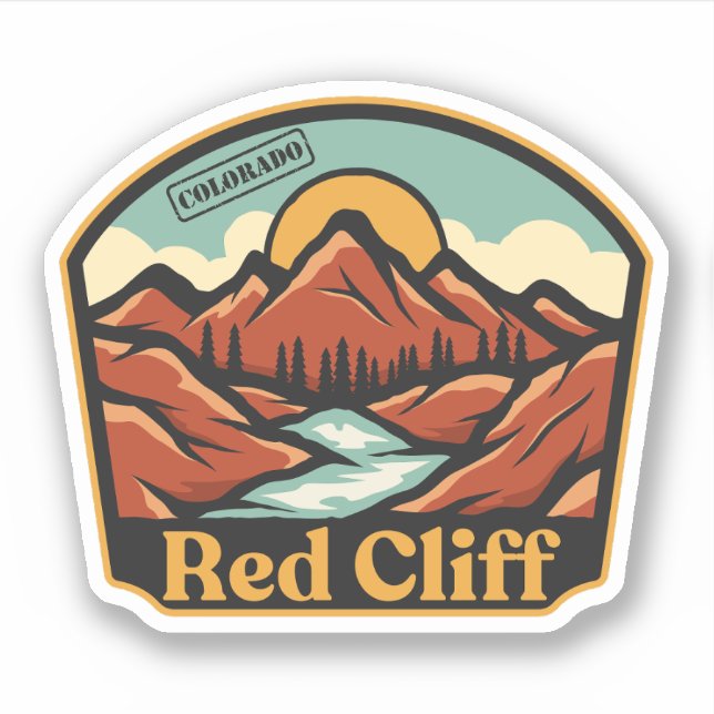 Red Cliff, Pegatina de Colorado (Anverso)