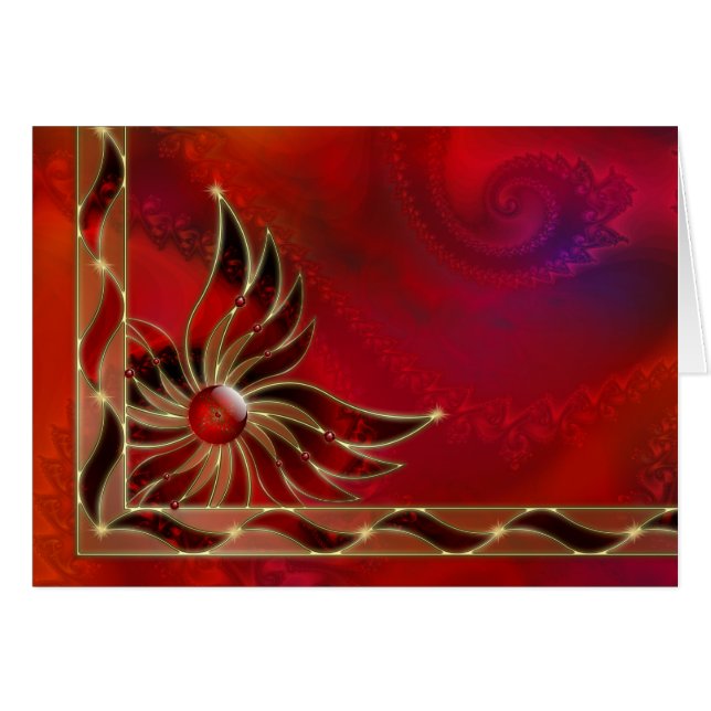 Red como la tarjeta de llama (Anverso (Horizontal))