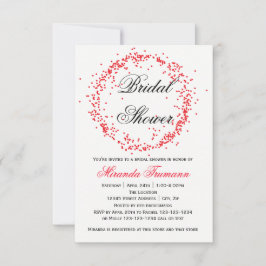 Red Confetti - Invitación a la ducha de novia 3x5