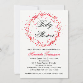 Red Confetti - Invitación de Baby Shower