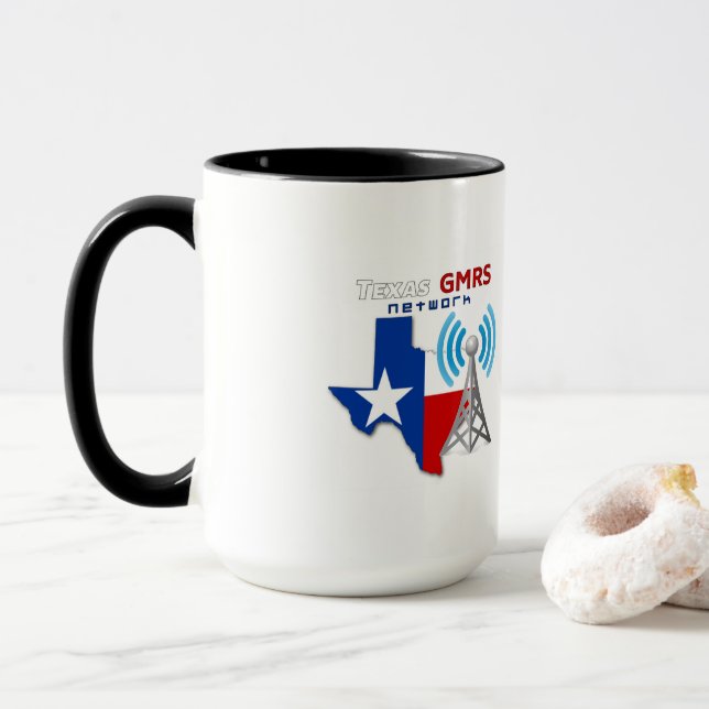 Red de Tejas GMRS - taza de dos tonos (Con donut)