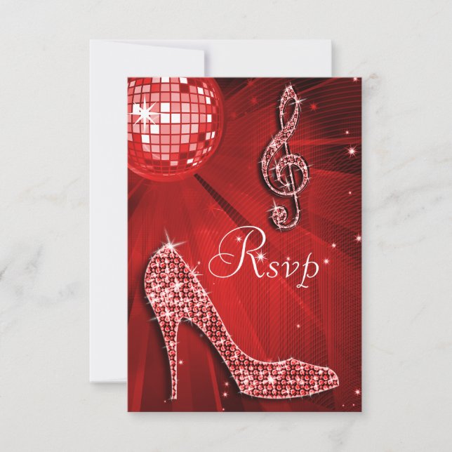 Red Disco Ball Sparkle Heels RSVP (Anverso)