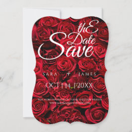 Red Elegant Guardar la tarjeta de fecha