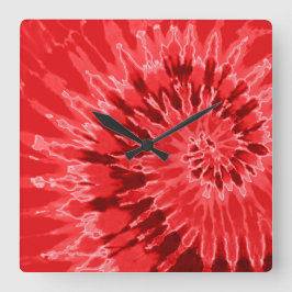 Red en el reloj rojo de tinte de espiral
