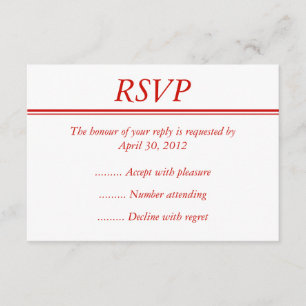 Red Event RSVP, Responder o Tarjeta de respuesta