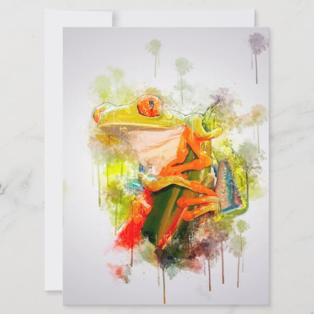 Red Eyed Tree Frog Nature Funny Wild Animal Lover (Anverso)