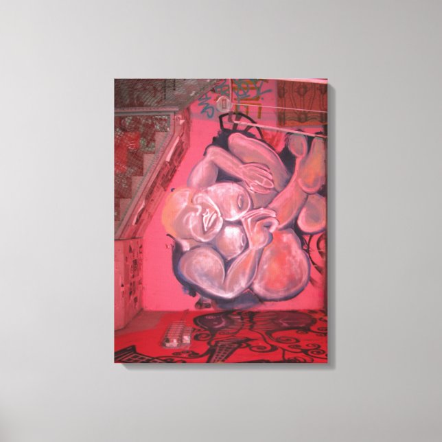 Red Fat Lady Graffiti Street art, arte del mundo r (Anverso)