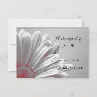 Red Floral Highlights Boda Tarjeta de respuesta RS
