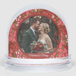 Red Floral Holiday Personalized Photo 