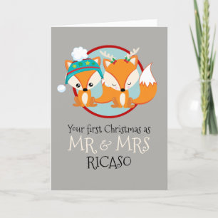 Red Foxes Tu primera Navidad como Sr. y Sra.