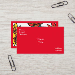 Red Garden Standard, tarjeta de visita de 3,5" x 2