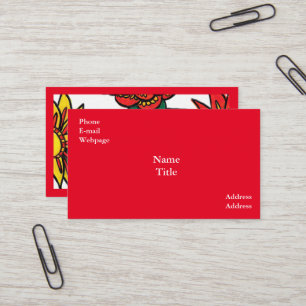 Red Garden Standard, tarjeta de visita de 3,5" x 2