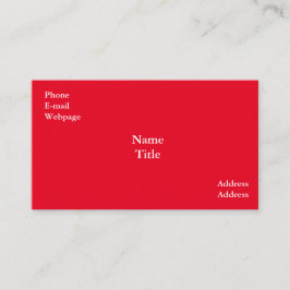 Red Garden Standard, tarjeta de visita de 3,5" x 2