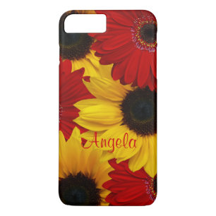Red Gerbera Daisy Yellow Sunflower iPhone 6 funda