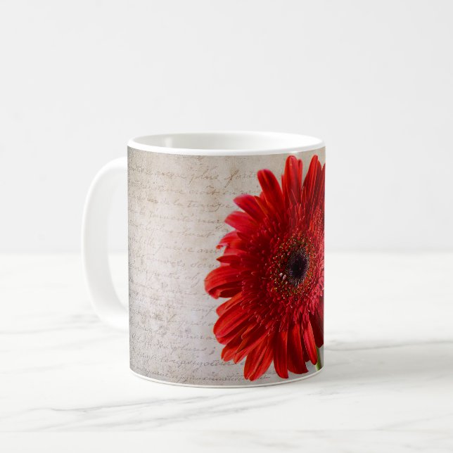 Red Gerbera - tazas (Anverso izquierdo)