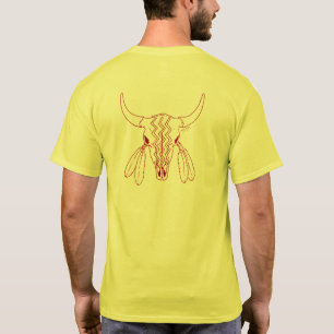 Red Ghost Dance Buffalo línea de la camiseta amari