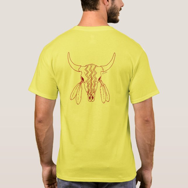 Red Ghost Dance Buffalo línea de la camiseta amari (Reverso)