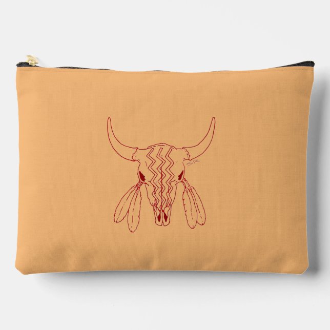 Red Ghost Dance Buffalo línea tan bolsa (Anverso)