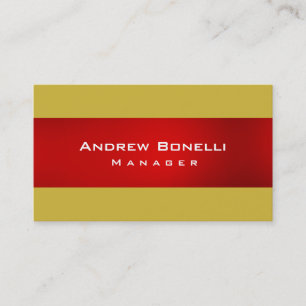 Red Gold Color Creative Manager - Tarjeta de prese