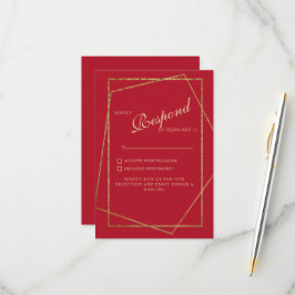 Red & Gold Wedding RSVP
