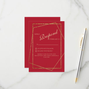 Red & Gold Wedding RSVP
