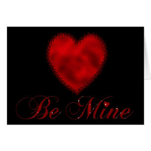 Red Heart Be Mine Greeting Card