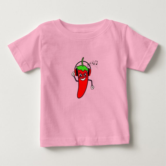 Red Hot Chili Pepper escuchando la camiseta musica (Anverso)