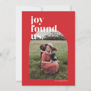 Red Joy Encontró La Tarjeta De Festividad De Fotog