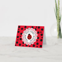 Red Ladybug Gracias Notas