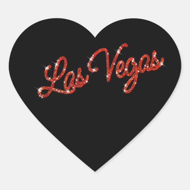 Red Las Vegas Sparkles Pegatina (Anverso)