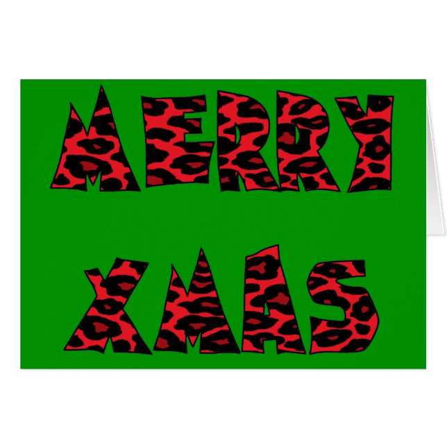 Red Leopard Merry Xmas (Anverso (Horizontal))