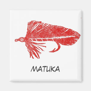 "Red Matuka", imán de arte para la pesca de altura