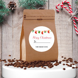 Red Merry Christmas business Pegatina