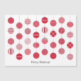 Red Navidades balls Magnetic Card