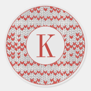 RED NORDIC KNIT Grandes Pegatinas redondos + Inici