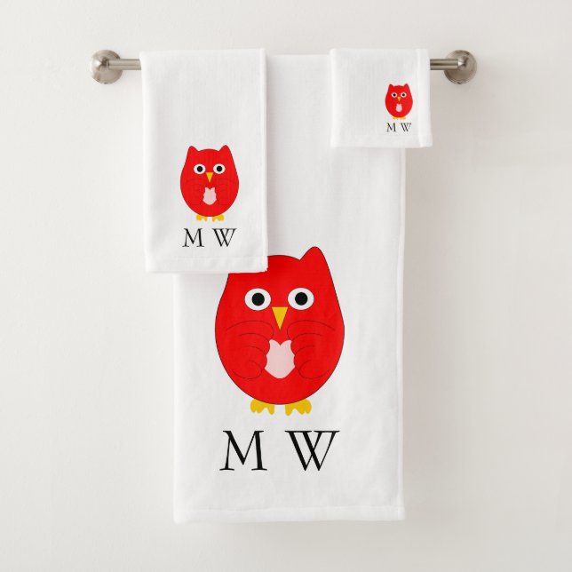 Red Owl Design Monogrammed (In situ)