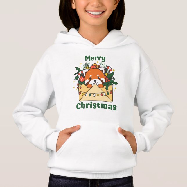 Red Panda Christmas Letter Winter Animals Pandas (Anverso)
