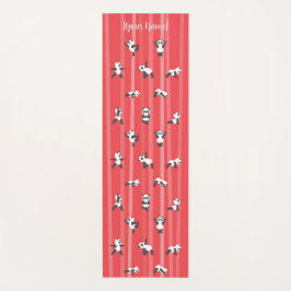 Red Panda Yoga Mat Custom Name Same on Both Sides