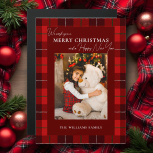 Red Plaid Merry Christmas 1 Photo