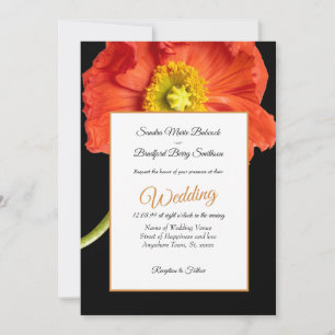 Red Poppy Floral Elegante Boda Personalizada Moder