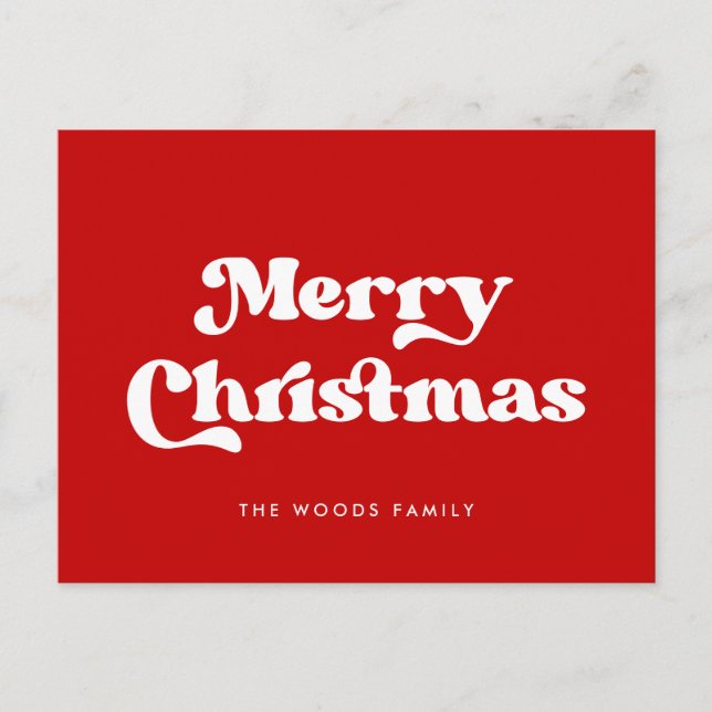 Red Retro Vintage Font Feliz Navidad (Anverso)