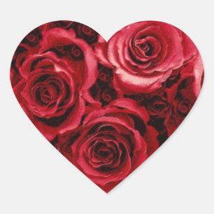 RED Rose Bouquet - Sello para sobres Boda