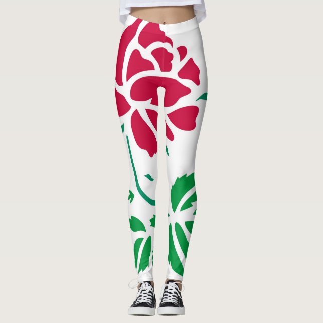 Red Rose Women's Leggings (Anverso)