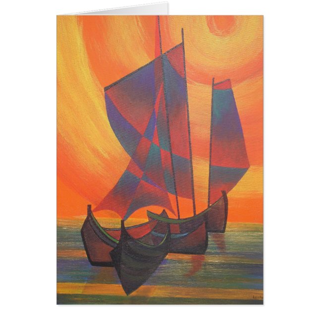 Red Sails in the Sunset Cubist Junk Resumen (Frente)