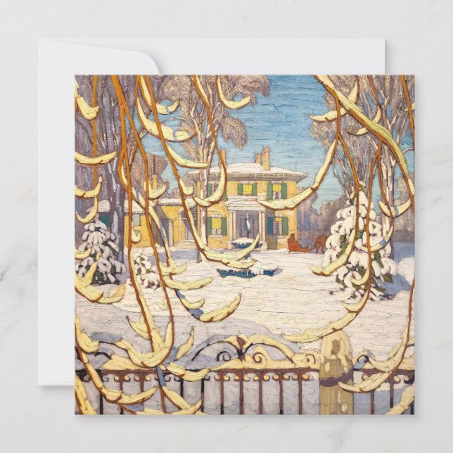 Red Sleigh House, Invierno | Lawren Harris | (Anverso)